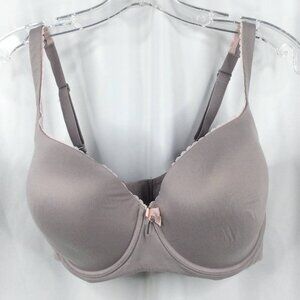Victoria's Secret 38DDD *BODY BY VICTORIA* LINED DEMI LACE BRA *Grey Lilac*